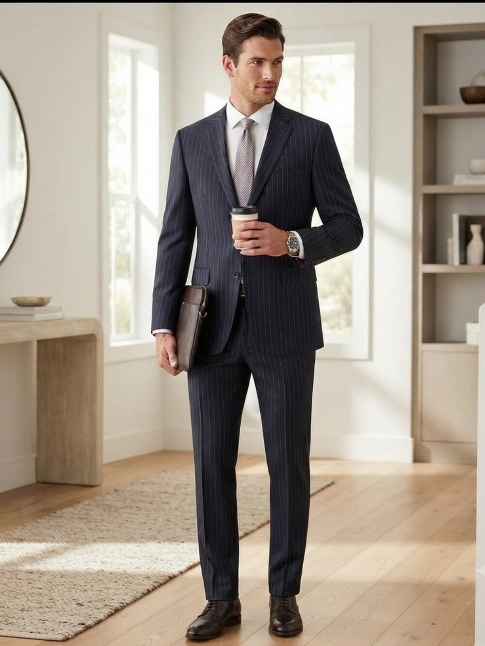 Abito Sartoriale Italian Navy Pinstripe Tailored Suit | Men’s Business